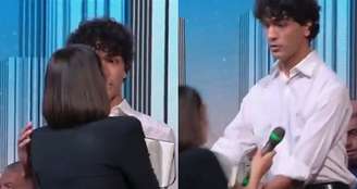 Anna Belotti entrevistava a plateia quando rodou, perdeu equilíbrio e desmaiou