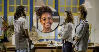 Luís (Guto Galvão), pai biológico de Sarita (Luara Telles), traz insegurança para Cecília (Maeve Jinkings) e Laís (Lorena Lima)