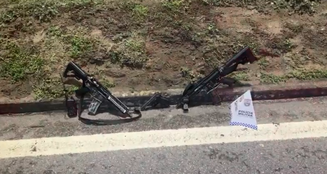 Armas foram apreendidas em etapa da Operação Contenção realizada nesta quarta