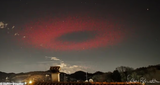 Aparição de anel vermelho raro nos céus da Itália intriga especialistas