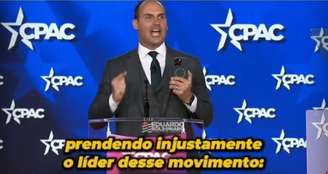 O ex-deputado Eduardo Bolsonaro na CPAC, em março de 2026