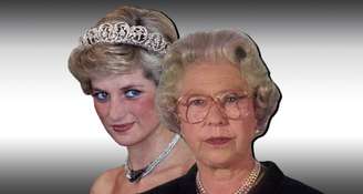 Diana e a rainha Elizabeth tiveram uma relação próxima no início e depois se tornaram quase rivais aos olhos da mídia