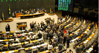 O plenário da Câmara dos Deputados, em Brasília