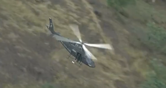 Piloto de helicóptero da polícia foi atingido na cabeça