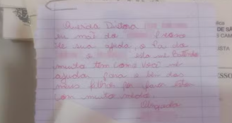 SP: vítima de violência doméstica é resgatada após pedir ajuda em bilhete escolar escondido