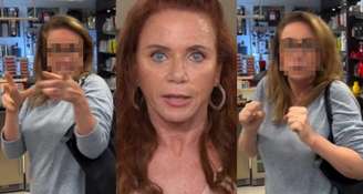 Leilane Neubarth entre trechos do vídeo postado pela apresentadora: "Ninguém precisa gostar de ninguém. Mas acredito realmente que ‘o respeito é a luz que ilumina a escuridão da intolerância’"