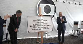 Executivos da cúpula da Globo participaram da cerimônia de inauguração da pedra fundamental da futura sede