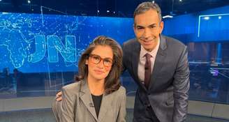 Os âncoras do 'Jornal Nacional', Renata Vasconcellos e César Tralli