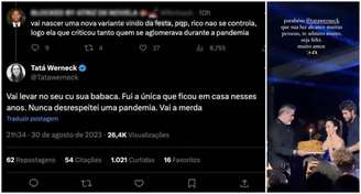 Resposta de Tatá Werneck no Twitter