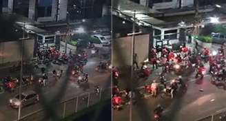 Motoboys realizam protesto após cliente agredir entregador em Salvador