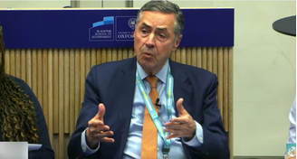 Luís Roberto Barroso, presidente do STF, durante participação no Brazil Forum UK