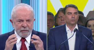 Lula e Flávio Bolsonaro