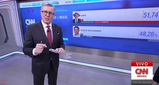 Respeitado por lulistas e bolsonaristas, Márcio Gomes comandou a transmissão da apuração na CNN Brasil