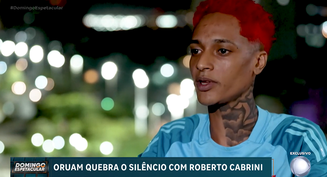 Oruam durante entrevista com Roberto Cabrini