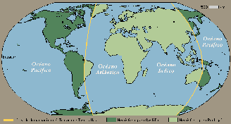 Mapa do Tratado de Tordesilhas