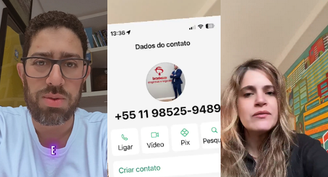 Montagem: Lênin Franco e Claudia Castelo Branco compartilharam como foram vítimas do golpe do falso gerente 