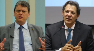 Tarcísio de Freitas (Republicanos) lidera as intenções de voto para o governo do Estado tanto no primeiro quanto no segundo turno