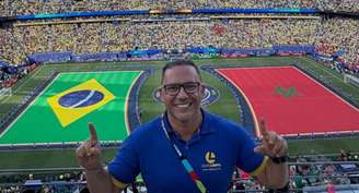 O repórter Abner Luiz ganha espaço na cobertura da Copa pelas entrevistas exclusivas com jogadores, ex-atletas e celebridades