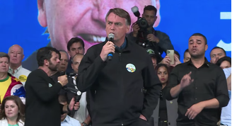 Cunha e Silveira sobem em palanque ao lado de Bolsonaro em ato em SP