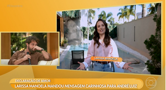 Larissa Manoela se declara para marido em programa da Globo