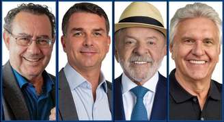 Augusto Cury, Flávio Bolsonaro, Lula e Ronaldo Caiado
