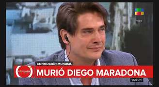 Tomado pela emoção, Guillermo Andino, da América TV, quase não conseguiu terminar seu programa