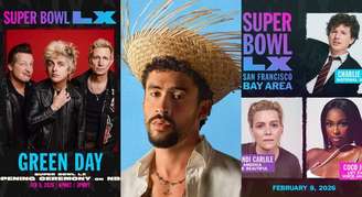 Green Day, Charlie Puth, Brandi Carlile, Coco Jones e Bad Bunny compõem a programação musical do Super Bowl LX