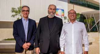 João Roberto, Roberto Irineu e José Roberto, filhos do fundador Roberto Marinho e donos da Globo