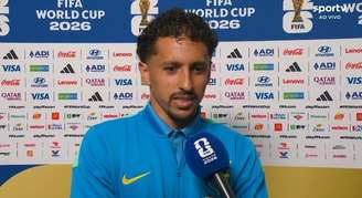 Marquinhos em entrevista momentos antes de estrear na Copa