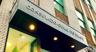 Consulado-geral do Brasil em NY, localizado na East 41st Street em Nova York, está temporariamente fechado; não há previsão de reabertura