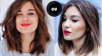 É possível brincar com o long bob, alternando entre o liso e o ondulado  