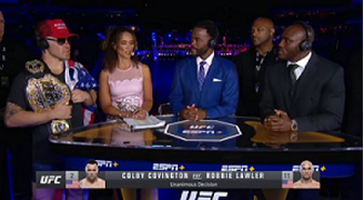 Colby Covington e Kamaru Usman trocaram provocações após o UFC Newark (Foto: Reprodução/YouTube)