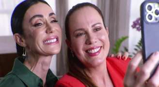 Michelle Barros e Regina Volpato na primeira chamada do 'Chega Mais'