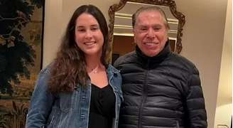 Amanda e seu avô, Silvio Santos