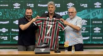 Treinador Renato Gaúcho durante apresentação no Fluminense