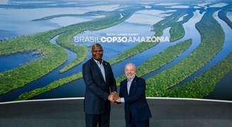 Presidente Luiz Inácio Lula da Silva (PT) protagonizou um momento descontraído ao lado do presidente de Moçambique, Daniel Francisco Chapo