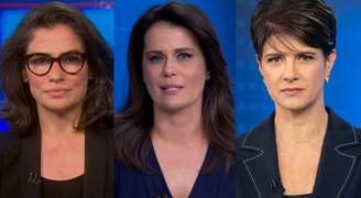 Renata Vasconcellos, da Globo, Adriana Araújo, da Band, e Mariana Godoy, da Record: os formadores de opinião não podem se omitir diante da violência cotidiana