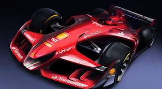 <p>Carro-conceito da Ferrari para a Fórmula 1 do futuro: projeto terá de ser adiado</p>