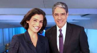 Renata e Bonner, âncoras do Jornal Nacional (Foto: Reprodução/Facebook/@jornalnacional)