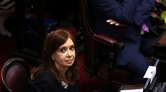 Cristina Kirchner durante cerimônia em Buenos Aires
 29/11/2017    REUTERS/Marcos Brindicci
