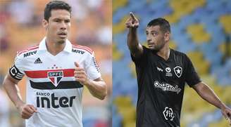 Hernanes, do São Paulo, e Diego Souza, do Botafogo