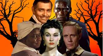 Acima, Clark Gable (Rhett Butler) e Oscar Polk (Pork); abaixo, Hattie McDaniel (Mammy), Vivien Leigh (Scartlett O´Hara) e Leslie Howard (Ashley Wilkes): apenas dezoito anos após a estreia de E o Vento Levou, todos eles já estavam mortos