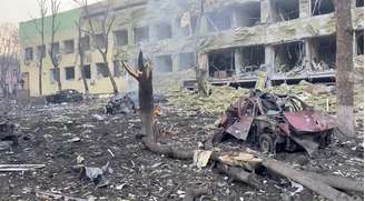 Destruição em Mariupol, na Ucrânia