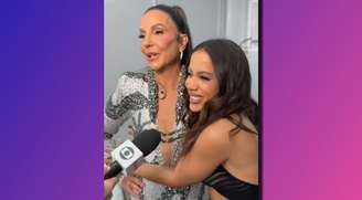Ivete Sangalo e Anitta em entrevista à Globo antes do início do 'Show da Virada'