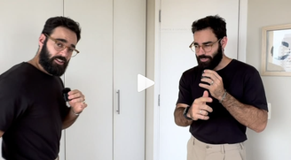 Tela do CapCut exibindo a edição do efeito clone, com a divisão de camadas e a aplicação da máscara