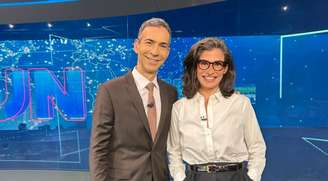 Chega de Tralli (ao lado de Renata Vasconcellos) aumentou o engajamento do 'JN' nas redes sociais