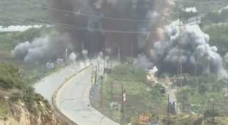 Israel atacou uma ponte próxima a uma aldeia no sul do Líbano