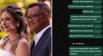Viúva de empresário morto em acidente com Rick mostra últimas mensagens que enviou ao marido: 'Aguente firme'