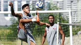 Pedro em treino do Fluminense no CT (Foto: Mailson Santana/Fluminense FC)