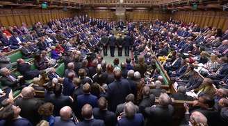Vista geral do plenário do Parlamento Britânico após votação referente ao Brexit
13/03/2019
Reuters TV via REUTERS